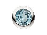 Kettenanhänger JOBO "Anhänger rund", silber (silber 925), Schmuckanhänger, Damen, Silber 925 (Sterlingsilber), Kettenanhänger, 925 Silber mit Blautopas