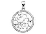 Sternanhänger JOBO "Anhänger Sterne", silber (silber 925), Schmuckanhänger, Damen, Silber 925 (Sterlingsilber), 925 Silber mit 48 Zirkonia