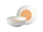 Pastateller VILLEROY & BOCH "Pastaschalen Fleur Couleur ø 24 cm 6er Set", gelb (soleil), L:24cm, Speiseteller