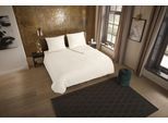 Bettwäsche "Zigzag", beige (ecru), B/L: 155cm x 220cm, 1 Stk., 1 Stk., Microfaser, B/L: 80cm x 80cm, 2 Stk., Microfaser, Obermaterial: 100% Polyester, PURE LUXURY COLLECTION, Bettwäsche, Bettwäsche, Mikrofaser, 135x200, 2 Teilig, Pflegeleicht, Reißverschluss, Luxe, Uni