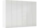 Drehtürenschrank RAUCH "Kleiderschrank Schrank Garderobe Wäscheschrank BESTSELLER MONTCLAR", weiß (alpinweiß, glas kristallweiß, griffe weiß), B:301cm H:223cm T:60cm, Holzwerkstoff, Schränke, Drehtürenschrank, Front in Glas/Hochglanz/Dekor/Grauspiegel in 5 Breiten MADE IN GERMANY
