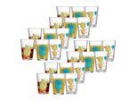 Kinderbecher RITZENHOFF & BREKER "Kindergläser Monsterchen 205 ml 24er Set bunt", bunt, 24 tlg., Glas, Trinkgefäße, Kinderbecher