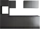 Küchenzeile RESPEKTA "Oliver", grau (küche: grau, front: grau, korpus: grau matt, arbeitsplatte: granit optik), B:280cm H:205cm T:60cm, Komplettküchen-Sets, Küchenzeile, Breite 280 cm, 90 cm Arbeitshöhe, in exklusiver Konfiguration für OTTO