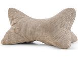 Nackenkissen MAGMA HEIMTEX "ARLO Leseknochen", taupe, B:0cm H:0cm L:42cm Ø:22cm, Faserbällchen (Polyester), Polyamid, Polyester, Funktionskissen, Ergonomisches und kuscheliges Nackenkissen sowie Buch-/Tabletstütze