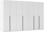Drehtürenschrank RAUCH "Kleiderschrank Schrank Garderobe Wäscheschrank BESTSELLER MONTCLAR", weiß (alpinweiß, griffe graphit), B:350cm H:223cm T:60cm, Holzwerkstoff, Schränke, Drehtürenschrank, Front in Glas/Hochglanz/Dekor/Grauspiegel in 5 Breiten MADE IN GERMANY