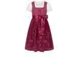 Dirndl NÜBLER "Kinderdirndl Gundi", Mädchen, Gr. 164, EURO, lila (beere), Obermaterial: 100% Polyester PES., Kleider