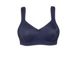 Minimizer-BH SUSA "Minimizer BH ohne Bügel Milano", Damen, Gr. 100, Cup B, blau (marine), Stoff, Obermaterial: 80% Polyamid PA. 17% Elasthan EL. 3% Baumwolle CO., BHs Minimizer-BH