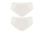 Slip SUSA "2er Pack Damen Slip Latina", Damen, Gr. 38, beige (champagner champagner), Obermaterial: 78% Polyamid PA. 16% Elasthan EL. 6% Baumwolle CO., Unterhosen Slip