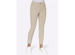 Webhose INSPIRATIONEN, Damen, Gr. 24, Kurzgrößen, beige (sand), 77% Viskose, 19% Polyamid, 4% Elasthan, unifarben, lang, Hosen