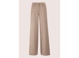 Palazzohose MADELEINE "Hose Weite Hose mit Taschen", Damen, Gr. 19, N + K Gr, beige (berber), Obermaterial: 76% Baumwolle CO. 21% Polyamid PA. 3% Elasthan EL., Modern, normal, Hosen Palazzohose