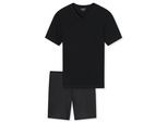 Schlafanzug UNCOVER BY SCHIESSER "Pyjama", Herren, Gr. M, schwarz, Obermaterial: 100% Baumwolle CO., Homewear-Sets Schlafanzug