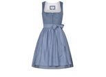 Dirndl NÜBLER "Dirndl mini Kaja", Damen, Gr. 36, EURO, blau, Obermaterial: 100% Polyester PES., Kleider