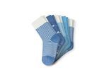 Kurzsocken SCHIESSER "Socken Legwear Kids 5er Pack", Mädchen, Gr. 27-30, blau (hellblau), Obermaterial: 75% Baumwolle CO. 24% Polyamid PA. 1% Elasthan EL., Socken