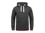 Kapuzenpullover SOLID "Hoodie SDBenjamin", Herren, Gr. M, grau (med grau m), Obermaterial: 50% Baumwolle CO. 50% Polyester PES., Pullover Kapuzenpullover