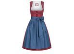 Dirndl NÜBLER "Dirndl midi Gesr", Damen, Gr. 38, EURO, rot (bordeaux), Obermaterial: 100% Baumwolle CO., Kleider