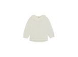 Langarmshirt EN FANT "Langarmshirt ENT-shirt LS", Mädchen, Gr. 104, weiß (egret), Obermaterial: 95% Baumwolle CO. 5% Elasthan EL., Shirts Langarmshirt