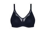 Bügelloser BH SUSA "BH ohne Bügel Capri", Damen, Gr. 95, Cup A, blau (twilight), Obermaterial: 82% Polyamid PA. 18% Elasthan EL., BHs
