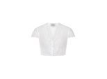 Dirndlbluse NÜBLER "Dirndlbluse kurzarm Tabea", Damen, Gr. 38, weiß, Obermaterial: 97% Polyester PES. 3% Elasthan EL., Blusen Dirndlbluse