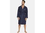 Hausanzug BABISTA "Bademantel SEBASTIO", Herren, Gr. XL, blau (dunkelblau), Obermaterial: 100% Baumwolle CO., Homewear-Sets Hausanzug