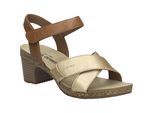 Sandale JOSEF SEIBEL "Grace 01, gold-kombi", Damen, Gr. 41, gold (gold, kombi), Obermaterial: 100% Rindsleder Leather cow., Schuhe Sandale