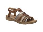 Sandale JOSEF SEIBEL "Ivy 02, castagne-multi", Damen, Gr. 38, braun (castagne, multi), Obermaterial: 100% Rindsleder Leather cow., Schuhe Sandale