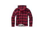 Anorak BRANDIT "Brandit Herren Lumberjacket Hooded", Herren, Gr. 5XL, rot (rot, schwarz), 100% Baumwolle, kariert, normal, ohne Ausschnitt, Jacken
