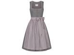 Dirndl NÜBLER "Dirndl midi Fabiane", Damen, Gr. 38, EURO, grau, Obermaterial: 100% Viskose CV., Kleider