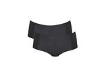 Panty SLOGGI "Panty Zero Microfiber Shorts 2.0 2er Pack", Damen, Gr. XS, schwarz, Obermaterial: 76% Polyamid PA. 24% Elasthan EL., Unterhosen Panty