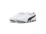 Fußballschuh PUMA "KING LIGA FG/AG Fußballschuhe Erwachsene", Damen, Gr. 47, weiß schwarz, Obermaterial: Kuhleder, Synthetik. Futter: Textil, Synthetik. Innensohle: Textil. Laufsohle: Synthetik, Schuhe Fußballschuh
