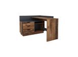 byLIVING Winkelschreibtisch BELFAST, Breite 129 cm, Old Wood/anthrazit