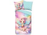 Kinderbettwäsche GOOD MORNING "Twinkles", bunt (multi), B/L: 135cm x 200cm, 1 Stk., 1 Stk., Renforcé, B/L: 80cm x 80cm, 2 Stk., Renforcé, Obermaterial: 100% Baumwolle, Bettwäsche, Baumwolle, Renforcé, 2 Teilig, Wendeoptik, Kind, Mädchen, Fee