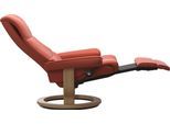 Relaxsessel STRESSLESS "View", rot (henna batick), B:91cm H:109cm T:82cm, Leder BATICK: BATICK ist ein leicht korrigiertes, durchgefärbtes und genarbtes Möbelleder, bei dem die meisten Unebenheiten und Spuren in der Regel entfernt wurden.;Leder PALOMA: PALOMA ist ein durchgefärbtes Semianilin-Möbelleder mit natürlicher Narbung.;ROHLEDER Stoff Q2 FARON: Ein fester zuverlässiger Bouclé mit einem str
