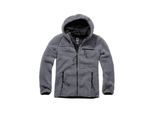 Anorak BRANDIT "Brandit Herren Teddyfleece Worker Jacket", Herren, Gr. 4XL, grau (anthrazit), 100% Polyester, unifarben, normal, ohne Ausschnitt, Jacken