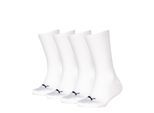 Socken PUMA "PUMA KIDS LOGO BLOCK SOCK 4P ECOM", Mädchen, Gr. 31-34, weiß, racing blau, grün, Obermaterial: 60% Baumwolle, 24% Polyester, 12% Polyamid, 2% Elasthan, 2% sonstige Fasern, Socken Socken