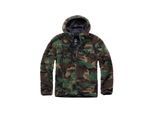 Anorak BRANDIT "Brandit Herren Teddyfleece Worker Jacket", Herren, Gr. XL, grün (woodland), 100% Polyester, unifarben, normal, ohne Ausschnitt, Jacken