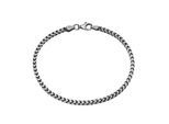 Armband SMART JEWEL "Fantasiekette 4-kant antik, massiv, Silber 925", silber, Armbänder, Damen, 21cm, Silber 925 (Sterlingsilber), Armband