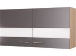 Hängeschrank RESPEKTA "Merle", grau, B:110cm H:56,1cm T:34,6cm, Schränke, Hängeschrank, Breite 110 cm, mit Soft-Close Funktion, Stangengriffe aus Metall