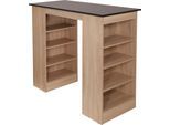 Bartisch RESPEKTA "Merle", braun (eiche sägerau nachbildung, schwarz), B:103cm T:50cm, Tische, Bartisch, Breite 103 cm, Belastbarkeit bis zu 40 kg