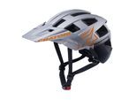Fahrradhelm CRATONI "MTB - Fahrradhelm AllSet Pro silber/orange matt" Gr. 2, silber, Helme, 2, 100% Erzeugnis unbest Zusammensetzg EuZ., Fahrradhelm