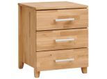 Livetastic Nachtschrank, Eiche, Holz, Wildeiche, massiv, 3 Schublade(n) Schubladen, 45x55x42 cm, Holzmöbel, Holztische, Nachttische Holz