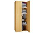 Schuhschrank Lona ca.70x182x37cm Buchefarben