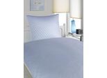 Bettwäsche ELEGANTE "Hamburger Streifen", blau (blau, weiß), B/L: 155cm x 220cm, 1 Stk., 1 Stk., Mako-Satin, B/L: 80cm x 80cm, 2 Stk., Mako-Satin, Obermaterial: 100% Baumwolle, Bettwäsche, Bettwäsche, angenehmes Hautgefühl