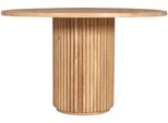 Esstisch SIT "Ribbed Side Table High", beige (natur, natur, natur), B:120cm H:75cm T:120cm, Tische, Esstisch, mit Säulenfuß im extravaganten Ribbed-Look