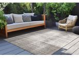 Teppich KAYOOM "Nibru 625", silber, B:120cm H:5mm L:170cm, Polypropylen, Teppiche, Teppich, Flachgewebe, In- und Outdoor geeignet, schnell trocknend