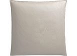 Bettwäsche ELEGANTE "Air", beige (greige), B/L: 155cm x 220cm, 1 Stk., 1 Stk., Mako-Satin, B/L: 80cm x 80cm, 2 Stk., Mako-Satin, Obermaterial: 100% Baumwolle, Bettwäsche, Bettwäsche, angenehmes Hautgefühl