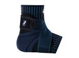 Sprunggelenkbandage BAUERFEIND "Sports Ankle Support links", Gr. XS, blau (navy), Obermaterial: 57% Baumwolle, 41% Polyester, 2% Elasthan, Bandagen Sprunggelenkbandage