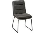 Stuhl Kona Dunkelgrau Mikrofaser Gepolstert