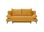 Schlafsofa in Gelb mit Bettfunktion