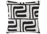 Zierkissen Ottawa Schwarz/Beige ca. 40x40cm
