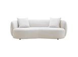 Bigsofa Leonas in Beige runde Form, inkl. 2 Kissen